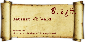Batiszt Évald névjegykártya